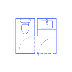 Layouts Bathrooms Half Split 1 Wall Sketch Drawing Svg Vector, Free Vectors File